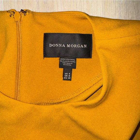 NEW! Donna Morgan yellow work dress with Sleeves. Size 4 - Picture 4 of 6